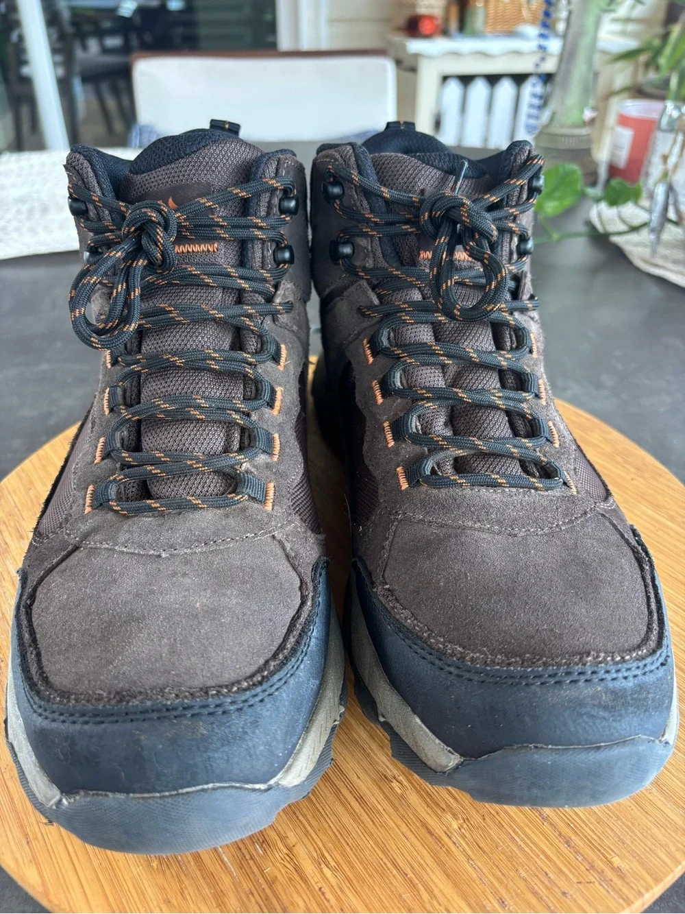 Eddie Bauer Brown and Black Waterproof Trail Boots